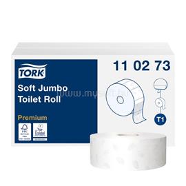 TORK Toalettpapír 2 rétegű közületi átmérő: 26 cm 1800 lap/360 m/tekercs 6 tekercs/karton Soft Jumbo T1 Tork_110273 hófehér TORK_43812 small