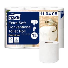 TORK Toalettpapír 4 rétegű kistekercses átmérő: 11,8 cm 153 lap/tekercs 6 tekercs/csomag Extra Soft T4 Tork_110406 fehér TORK_47595 small
