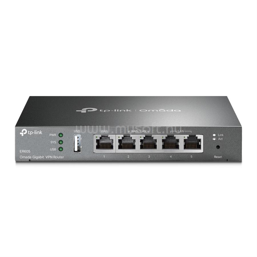 TP-LINK ER605 Vezetékes VPN Router 1xWAN(1000Mbps) + 4xLAN(1000Mbps)