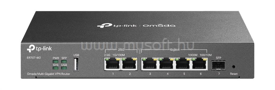 TP-LINK ER707-M2 Vezetékes VPN Router 1xWAN(2.5G) +1xWAN/LAN(2.5G) +1xSFP + 4xLAN(1000Mbps) + 1xUSB