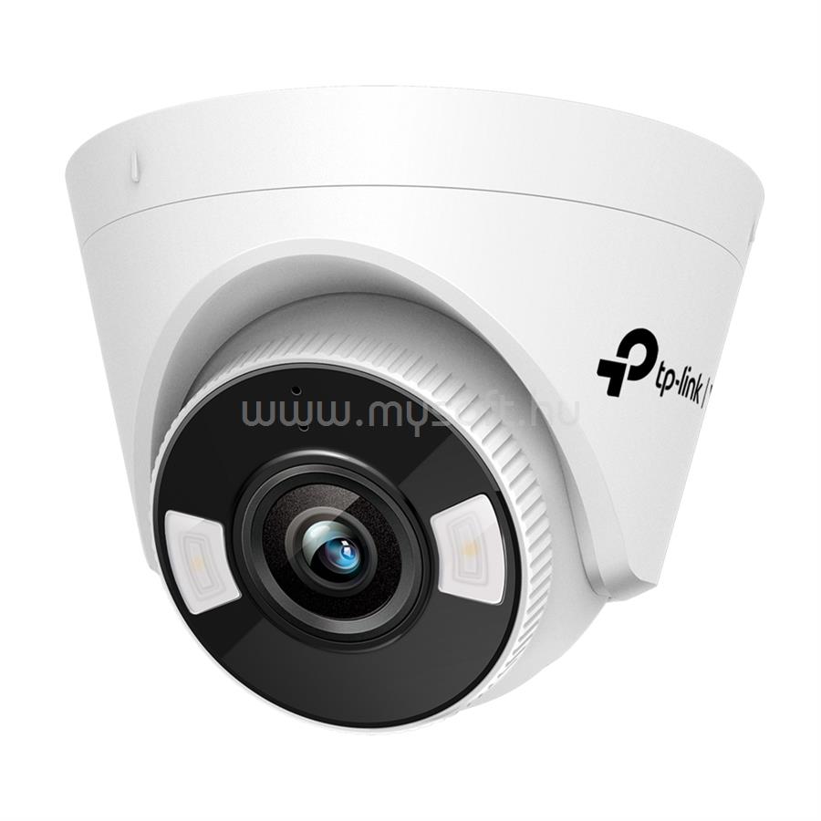 TP-LINK IP turretkamera - VIGI C440 (FullColor, 4MP, 4mm, kültéri IP66, H265+, fehér LED30m, IR30m, PoE/12VDC)