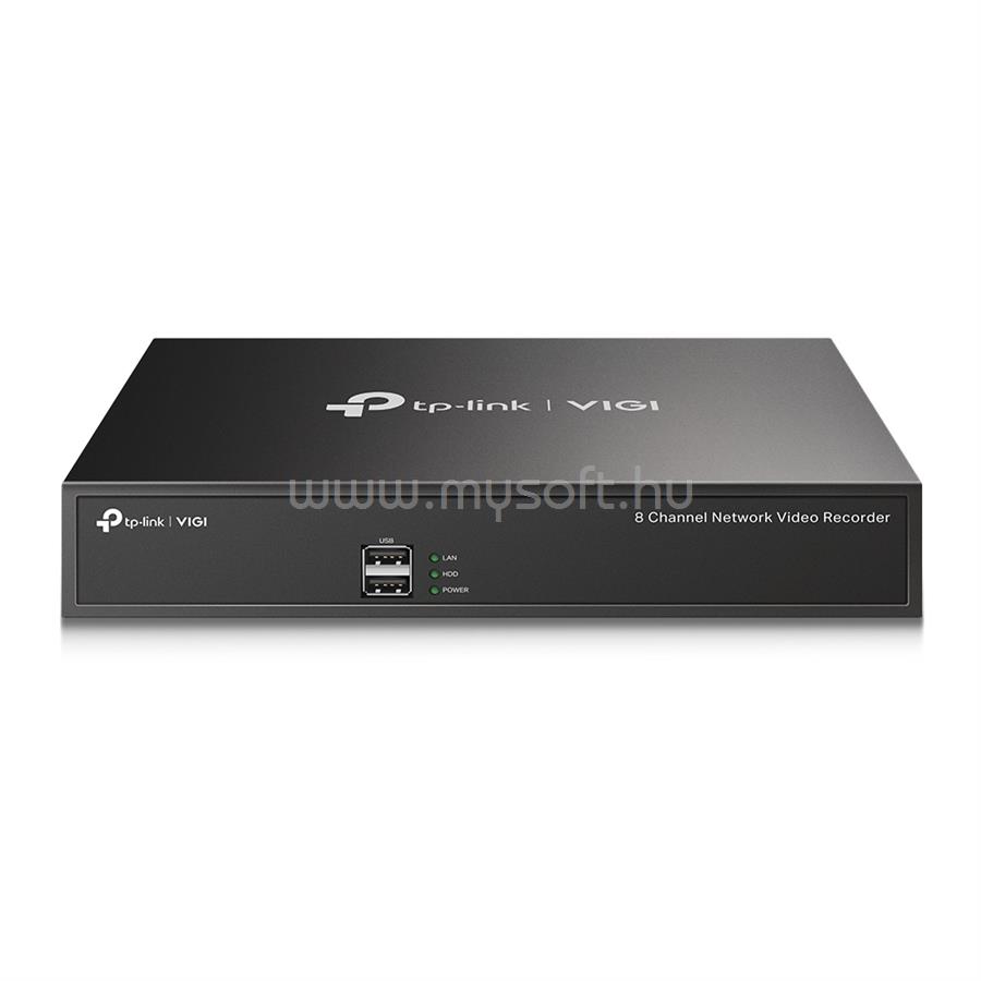 TP-LINK VIGI NVR1008H NVR rögzítő (8 csatorna, H265+, 5MP, HDMI, VGA, 2xUSB, 1x Sata (max 10TB), audio)