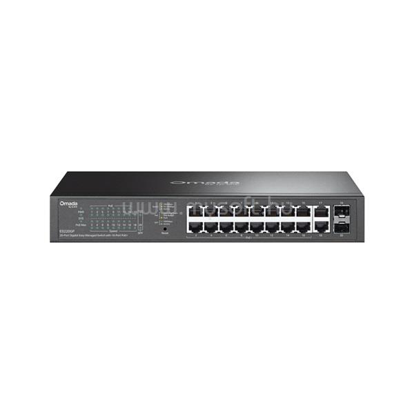 TP-LINK Switch 20x1000Mbps(16xPOE+) + 2xSFP Fémházas Easy Smart (Omada), ES220GP
