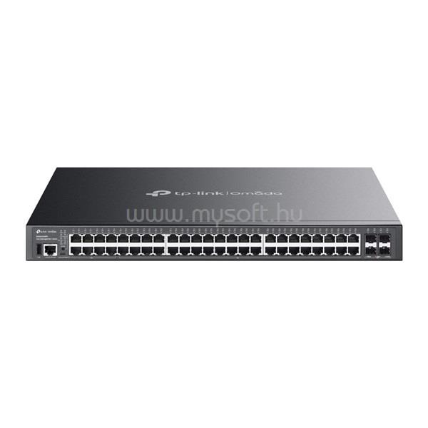 TP-LINK Switch 8x1000Mbps(8xPOE++) + 40x1000Mbps(40xPOE+) + 4x10Gbps SFP+ + 1xkonzol port, Menedzselhető, SG5452XMPP