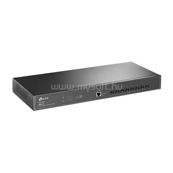 TP-LINK Switch 8x10Gbps SFP+ + 1xkonzol port + 1xUSB, Menedzselhető, TL-SX3008F
