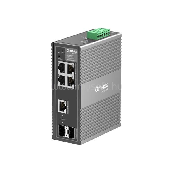 TP-LINK Switch Ipari 4x1000Mbps + 1xGigabit SFP + 1xGigabit kombó SFP Fémházas, IES206G