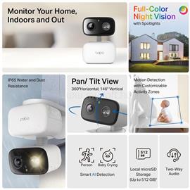 TP-LINK Tapo C206 Indoor/Outdoor Home Security Wi-Fi Camera TAPO_C206 small