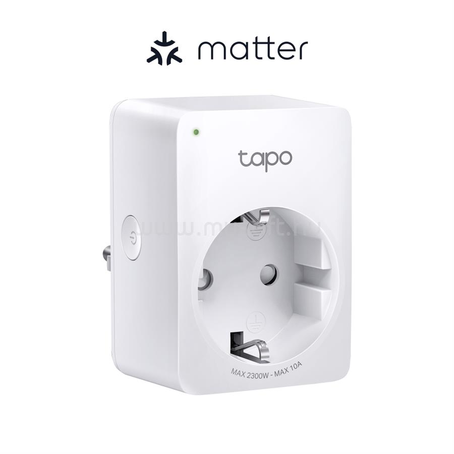 TP-LINK TP-LINK TAPO P100M okos hálózati konnektor 240V/10A, fogyasztásmérő, FEHÉR