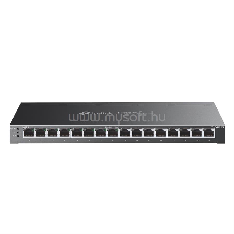 TP-LINK TL-SG2016P JetStream 16-Port Gigabit Smart Switch with 8-Port PoE+