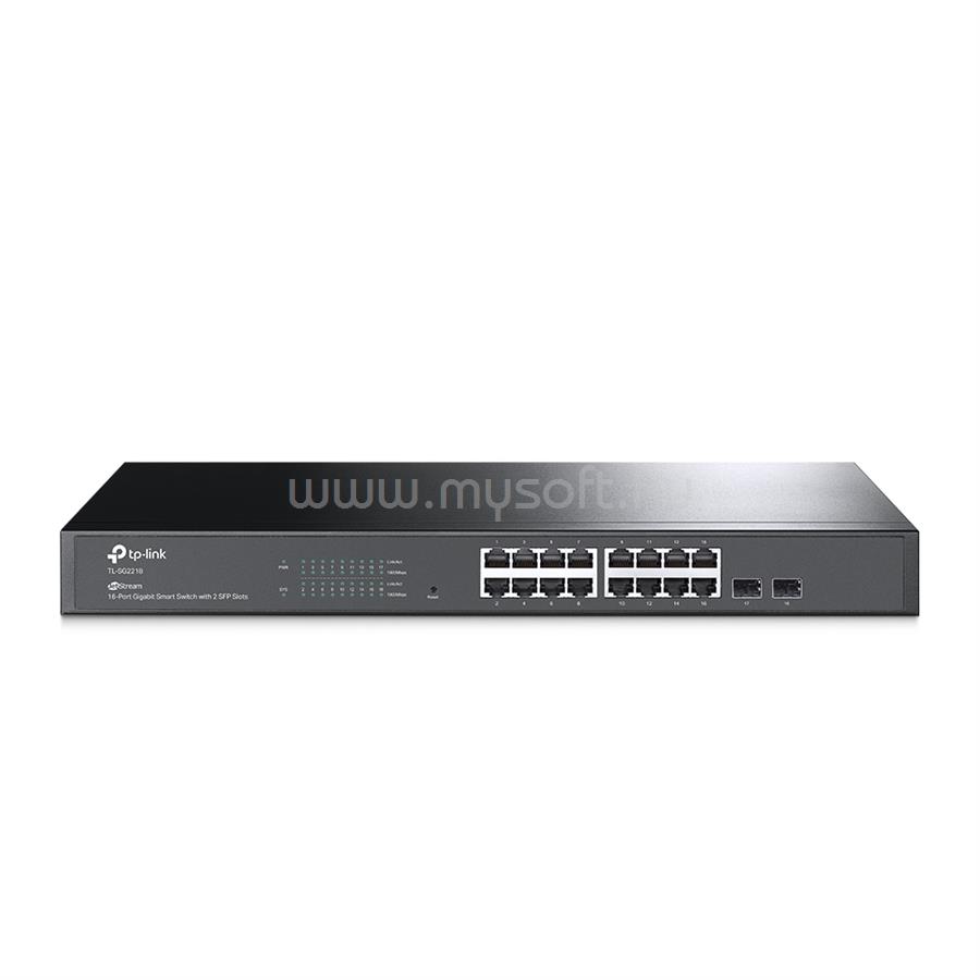 TP-LINK TL-SG2218 Switch 16x1000Mbps + 2xGigabit SFP, Menedzselhető