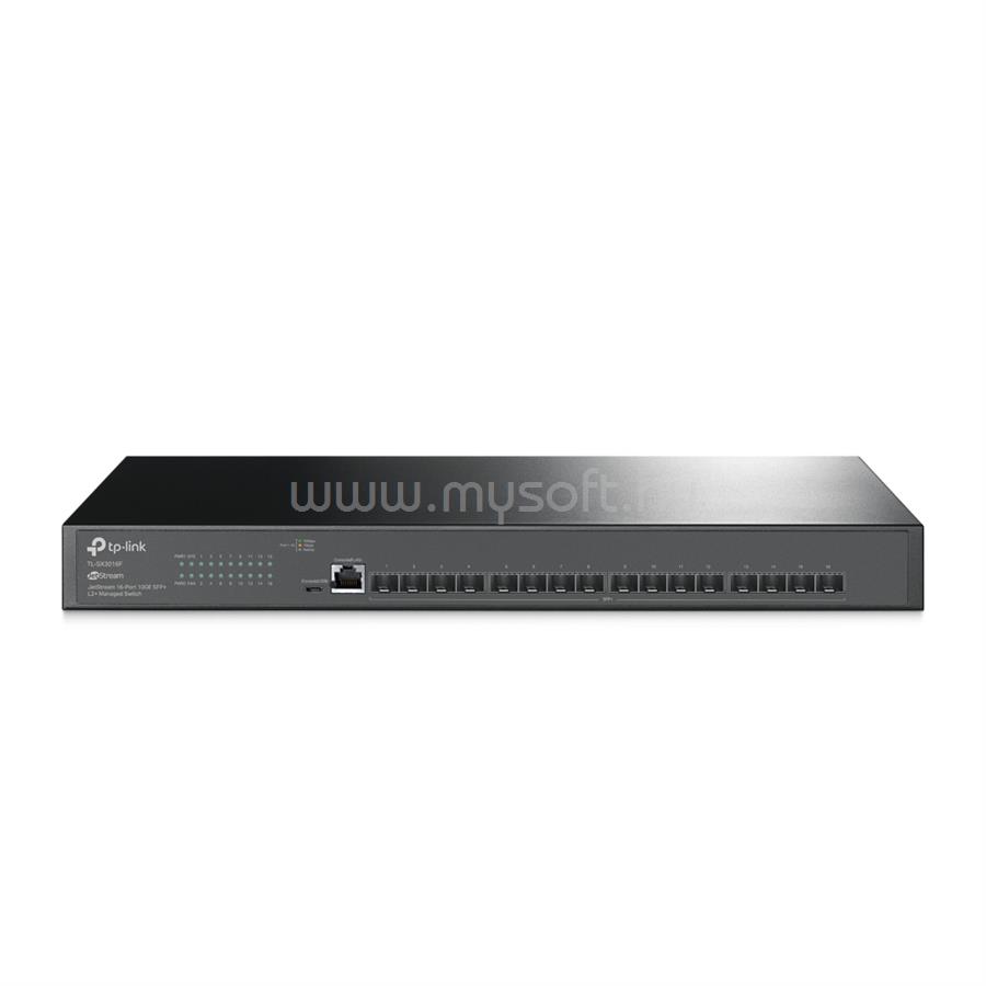 TP-LINK TL-SX3016F Switch 16x10G SFP+ + 2xkonzol port, Menedzselhető Rackes