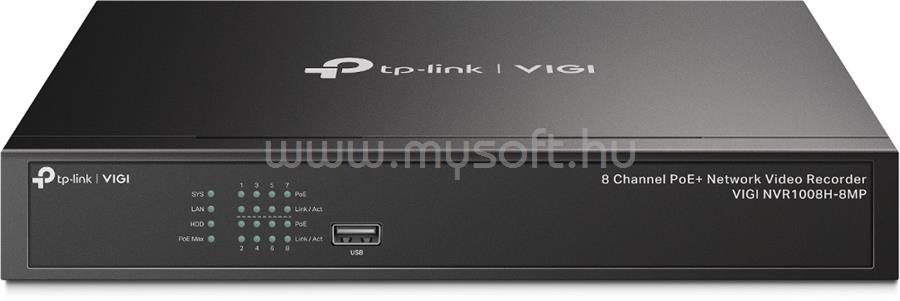 TP-LINK VIGI NVR1008H-8MP 8 csatornás hálózati videó rögzítő