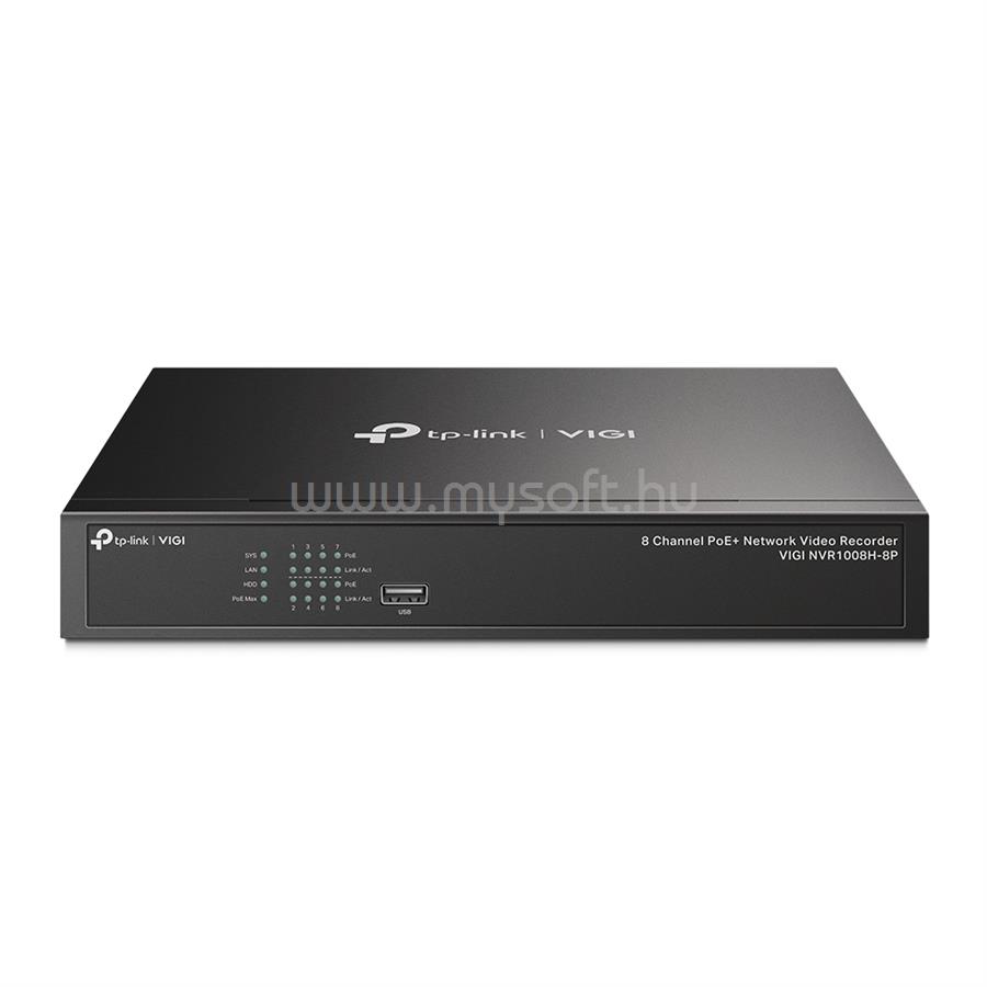 TP-LINK VIGI NVR1008H-8P Video recorder 8 csatornás POE+