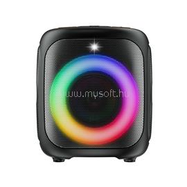 TRACER Cube20, 20W, TWS, RGB LED, FM rádió, karaoke, hordozható hangszóró (fekete) TRAGLO47753 small