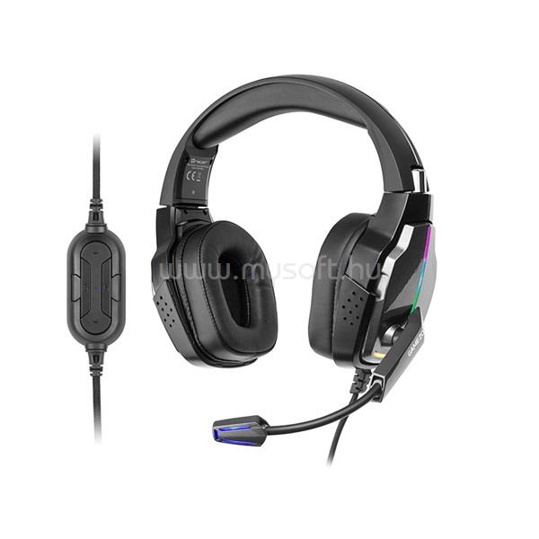 TRACER Hydra Pro GameZone Virtual Surround 7.1 USB vezetékes gamer headset (fekete)