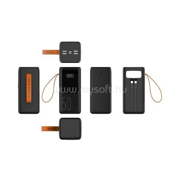 TRACER Vouge 5, 20W, 50000 mAh 1x USB Type-C 4 x USB Type-A hordozható powerbank (fekete)