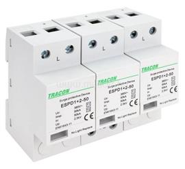 TRACON ESPD1+2-50-3P egybeépített T1+T2 AC típusú túlfeszültség levezető ESPD1+2-50-3P small