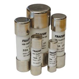 TRACON HBM-10X38-16 aM 10 db/csomag 16A 500V,100kA,10x38 hengeres biztosító TRACON_HBM-10X38-16 small