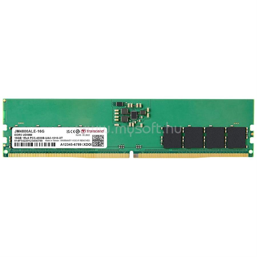 TRANSCEND DIMM memória 16GB DDR5 4800MHz CL40