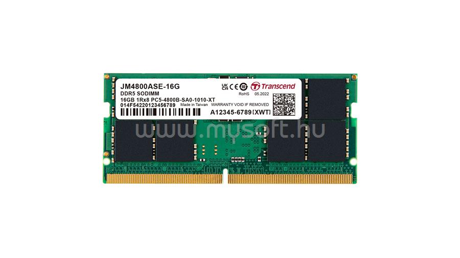 TRANSCEND SODIMM memória 16GB DDR5 4800MHz CL40