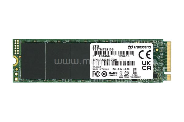 TRANSCEND SSD 1TB M.2 2280 NVMe PCIe M-KEY 3D TLC 110S