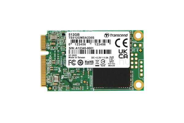 TRANSCEND SSD 512GB MSATA SATA3 3D TLC