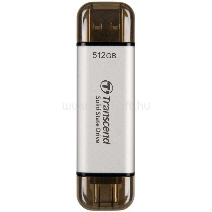 TRANSCEND SSD 512GB USB TYPE C/A ESD310S (ezüst)