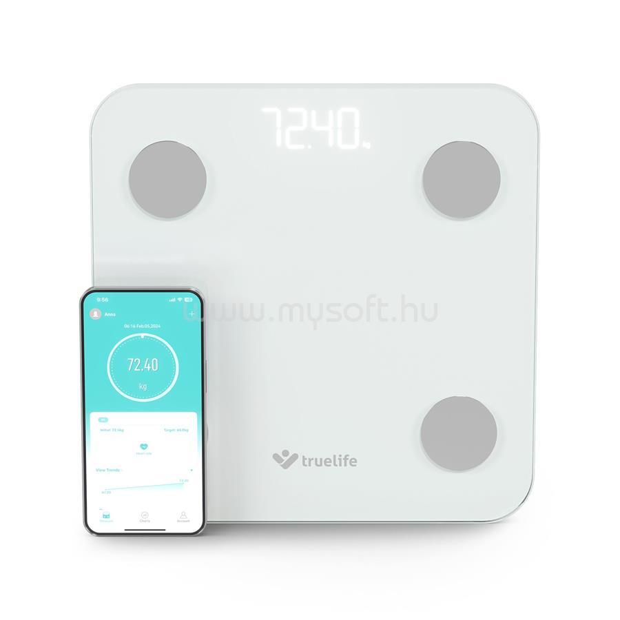 TRUELIFE FitScale W1 BT White okosmérleg (fehér)