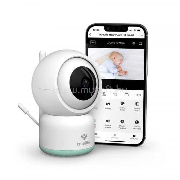 TRUELIFE NannyCam R3 Smart Forgó bébiőr Smart alkalmazással