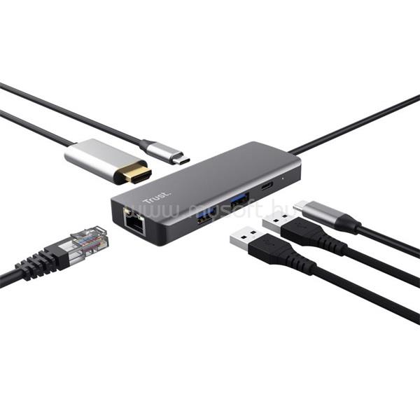 TRUST 24968 Dalyx 6in1 multiport Type C USB HUB TRUST_24968 large