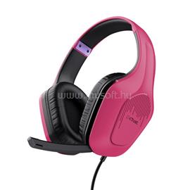 TRUST 24992 GXT 415P Zirox rózsaszín mikrofonos gamer headset TRUST_24992 small