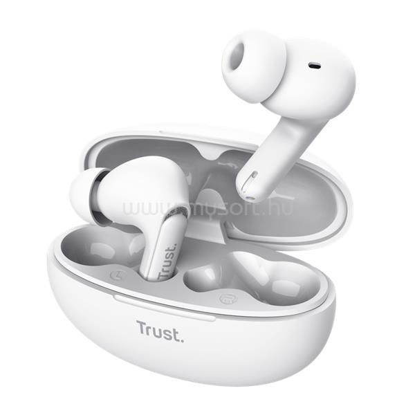 TRUST 25173 Yavi ENC True Wireless Bluetooth fülhallgató (fehér)