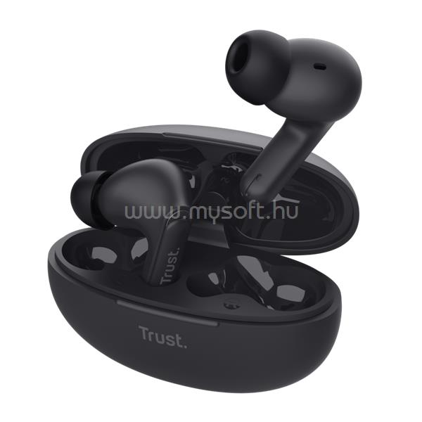 TRUST 25296 Yavi ENC True Wireless Bluetooth fekete fülhallgató