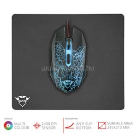 TRUST Gamer egér és egéralátét 22736, GXT 783 Izza Gaming Mouse & Mouse Pad TRUST_22736 small