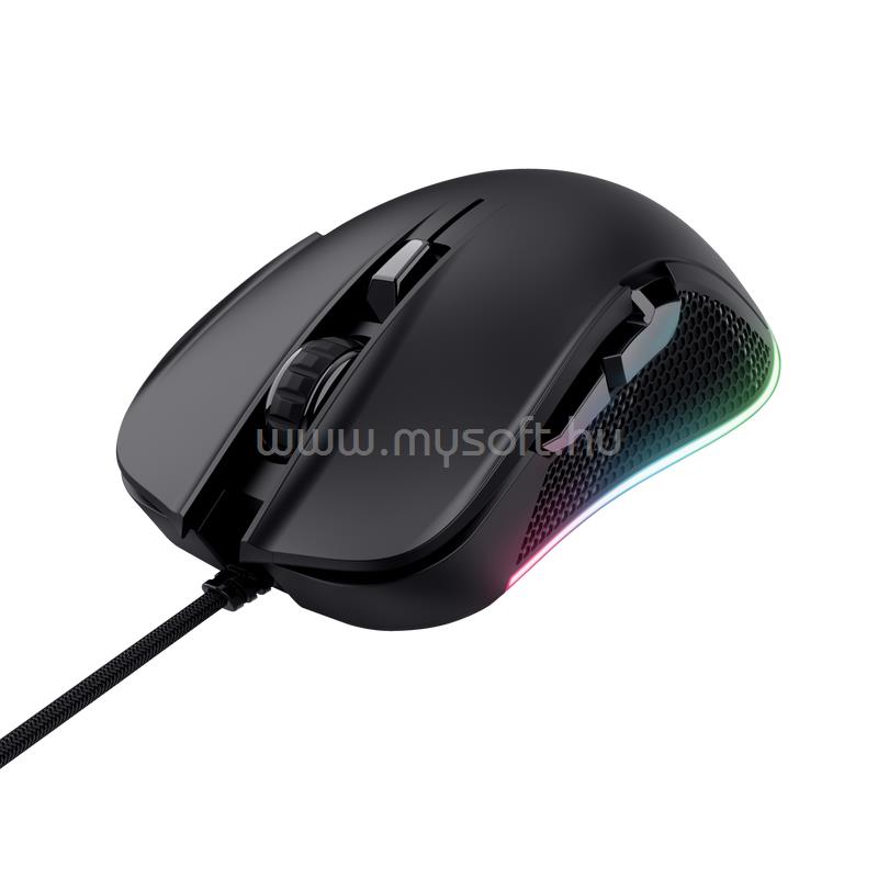 TRUST GXT 922 Ybar USB RGB gamer egér (fekete)