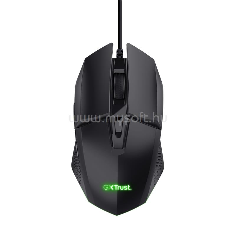 TRUST GXT109 Felox gamer vezetékes egér (Optikai érzékelő; max6400DPI; 6 gomb; LED; fekete)