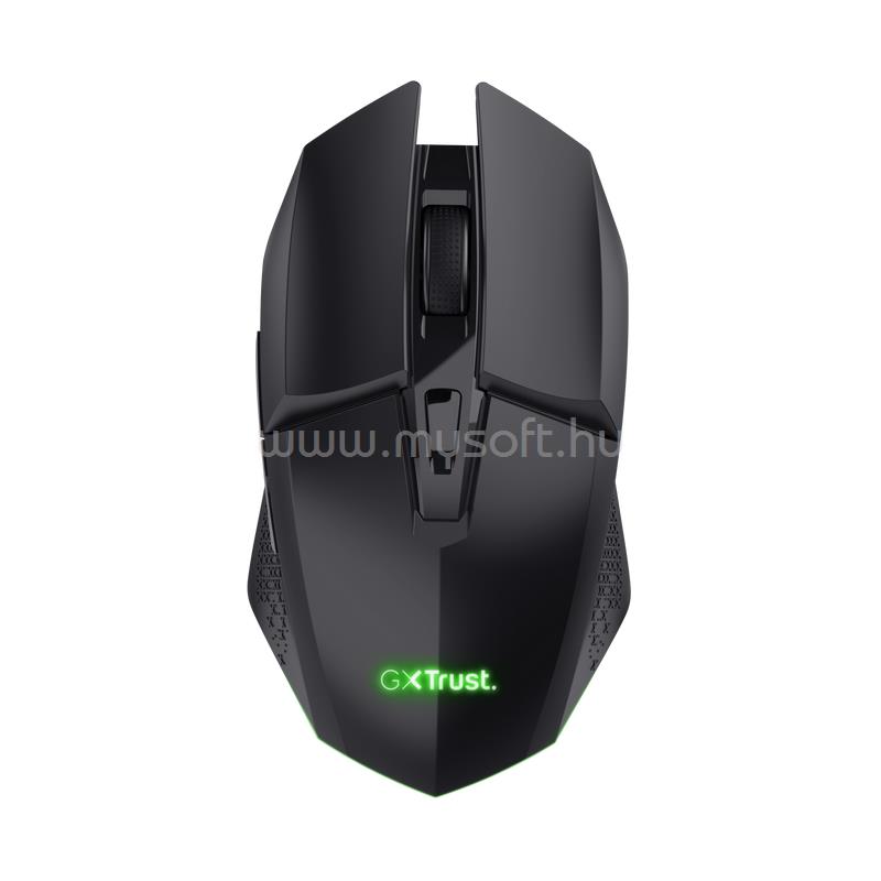 TRUST GXT112 Felox gamer vezeték nélküli egér + egérpad (optikai érzékelő; 800-4800DPI; 6 gomb; LED; Akku; fekete)