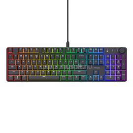 TRUST GXT866 Torix mechanikus Huano switch RGB LED háttérvilágításos gamer vezetékes billentyűzet amerikai angol lokalizáció (fekete) TRUST_24910 small