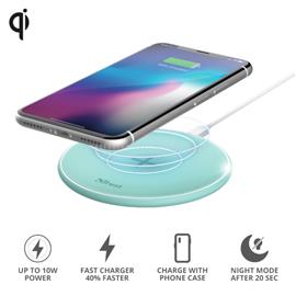 TRUST Gyors vezeték nélküli töltő 23865, Qylo Fast Wireless Charging Pad 7.5/10W - turquoise TRUST_23865 small