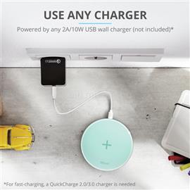 TRUST Gyors vezeték nélküli töltő 23865, Qylo Fast Wireless Charging Pad 7.5/10W - turquoise TRUST_23865 small