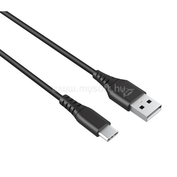 TRUST Kábel - GXT 226 Play & Charge (PS5 kontroller töltő/adat kábel;  3m;  15W (5V/3A) ; fekete)