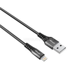 TRUST Kábel - Keyla Extra-Strong (1m; fekete; USB - Lightning csatlakozó) TRUST_23570 small
