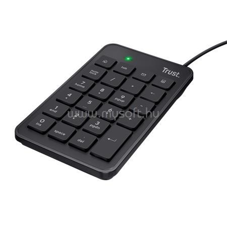 TRUST Numerikus billentyűzet, USB,  "Xalas", fekete