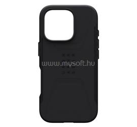 UAG iPhone 16 Pro CIVILIAN defender szilikon telefonvédő erős ütésállóság, MagSafe, FEKETE 114444114040 small