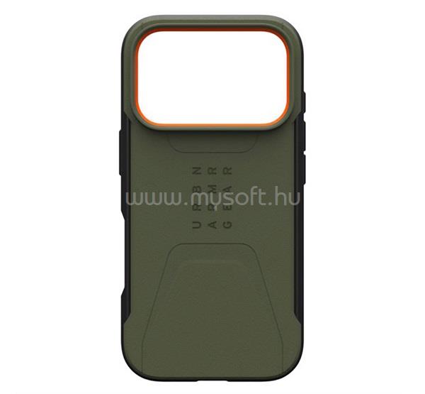 UAG iPhone 17 Pro CIVILIAN defender szilikon telefonvédő erős ütésállóság, MagSafe, SÖTÉTZÖLD