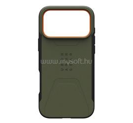 UAG iPhone 17 Pro Max UAG CIVILIAN defender szilikon telefonvédő erős ütésállóság, MagSafe, SÖTÉTZÖLD 114546117297 small