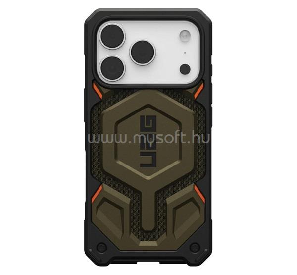 UAG iPhone 17 Pro MONARCH PRO szilikon telefonvédő erős ütésállóság, MagSafe, SÖTÉTZÖLD