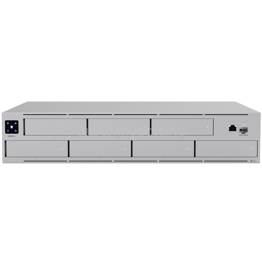 UBIQUITI NAS 7 fiókos UNAS-PRO-EU 4x1.7 GHZ, 8GB RAM, 1x1GbE, 1x10GbE SFP+