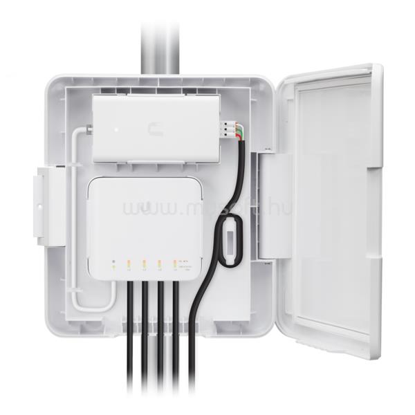 UBIQUITI USW-FLEX-UTILITY Ubiquiti, Flex Switch kültéri IP67-es ház + Ethernet patch kábel és 60W PoE adapter