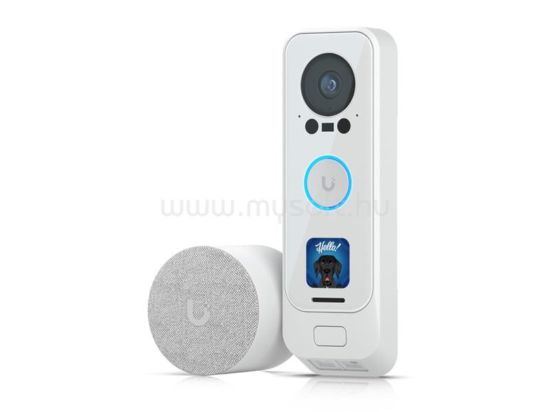 UBIQUITI UVC-G4 Doorbell Pro PoE Kit-White Improved HDR and low-light performance, Connect and power using PoE, AI event detections